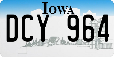 IA license plate DCY964