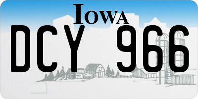 IA license plate DCY966