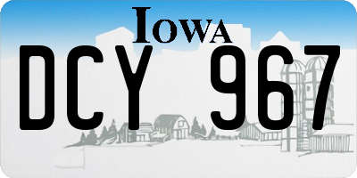 IA license plate DCY967