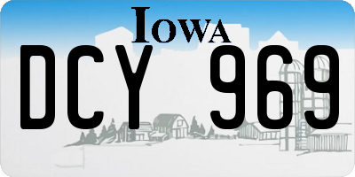 IA license plate DCY969