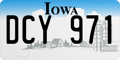IA license plate DCY971