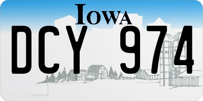 IA license plate DCY974