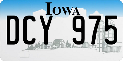 IA license plate DCY975