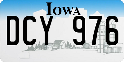 IA license plate DCY976
