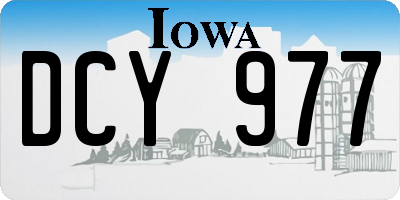 IA license plate DCY977
