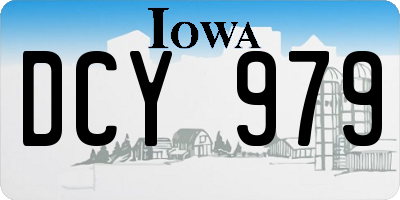 IA license plate DCY979