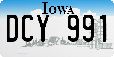 IA license plate DCY991