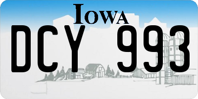 IA license plate DCY993