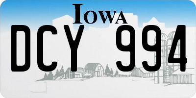 IA license plate DCY994