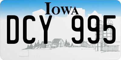 IA license plate DCY995