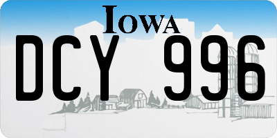 IA license plate DCY996