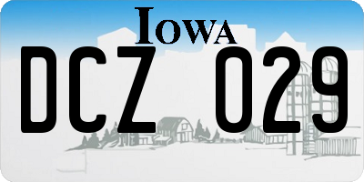 IA license plate DCZ029