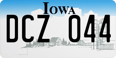 IA license plate DCZ044