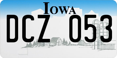 IA license plate DCZ053