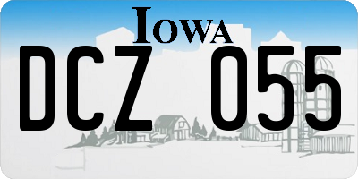 IA license plate DCZ055