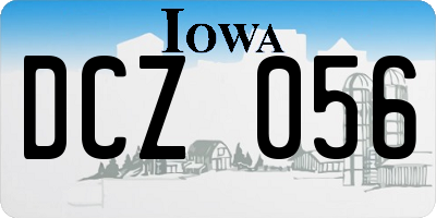 IA license plate DCZ056