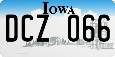 IA license plate DCZ066