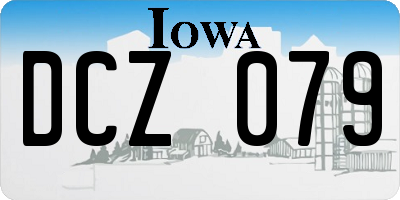 IA license plate DCZ079