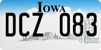 IA license plate DCZ083