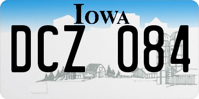 IA license plate DCZ084