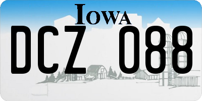 IA license plate DCZ088