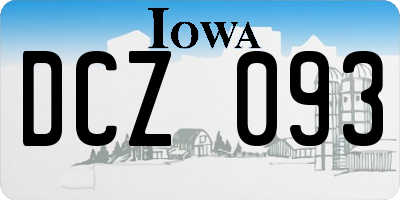 IA license plate DCZ093