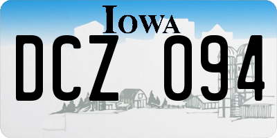IA license plate DCZ094