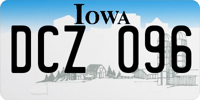IA license plate DCZ096
