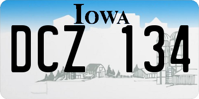 IA license plate DCZ134