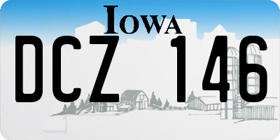 IA license plate DCZ146