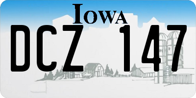 IA license plate DCZ147