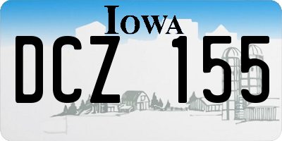 IA license plate DCZ155