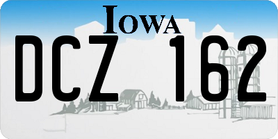 IA license plate DCZ162