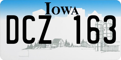 IA license plate DCZ163