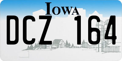 IA license plate DCZ164