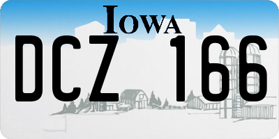 IA license plate DCZ166
