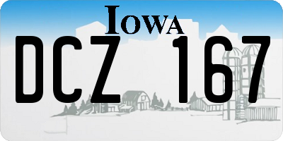 IA license plate DCZ167