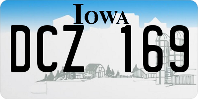 IA license plate DCZ169