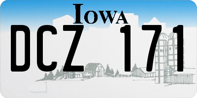 IA license plate DCZ171