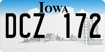 IA license plate DCZ172