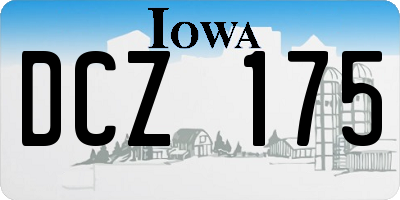 IA license plate DCZ175