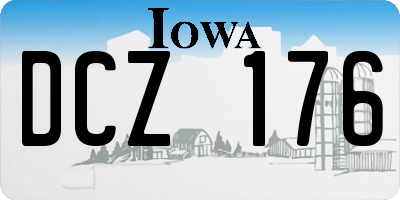 IA license plate DCZ176