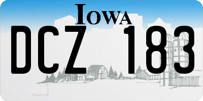 IA license plate DCZ183