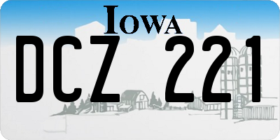 IA license plate DCZ221