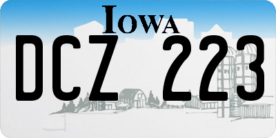 IA license plate DCZ223