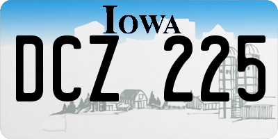 IA license plate DCZ225