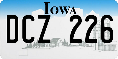 IA license plate DCZ226
