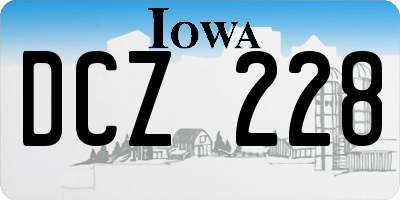IA license plate DCZ228