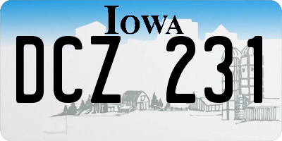 IA license plate DCZ231