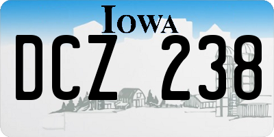 IA license plate DCZ238